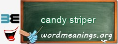 WordMeaning blackboard for candy striper